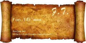 Fon Tímea névjegykártya
