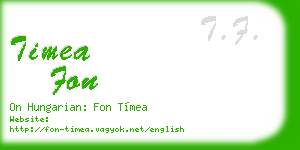 timea fon business card